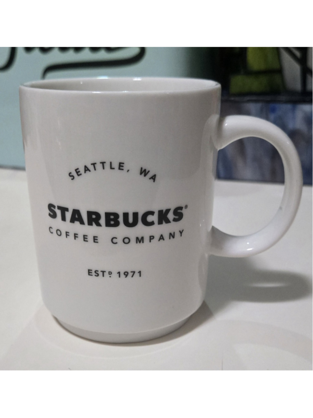 Starbucks Seattle, WA Est. 1971 White Coffee Mug Coffee & Tea Advertising - Picture 2 of 7